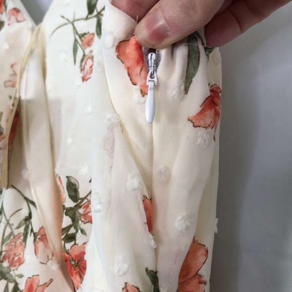 BLU PEPPER FLORAL RUFFLE HALTER MIDI DRESS SIZE L - Picture 6 of 13